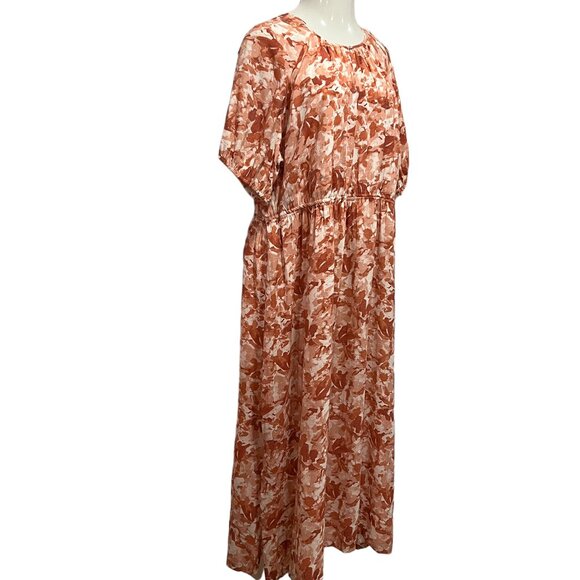 Nine West Pullover Floral Midi Maxi Dress, NWT, Orange White 2x - Picture 9 of 9